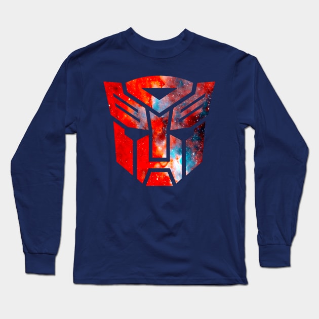 Transformers Galaxy Silhouette Logo Long Sleeve T-Shirt by Nova5